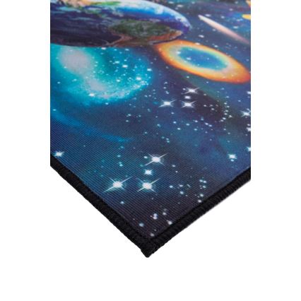 Rutschfester Kinderteppich PRINT 3D 120x160 cm Planeten/mehrfarbig
