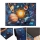 Rutschfester Kinderteppich PRINT 3D 80x150 cm Planeten/bunt