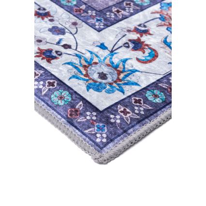 Rutschfester orientalischer Teppich PRINT SHINE 120x170 cm blau