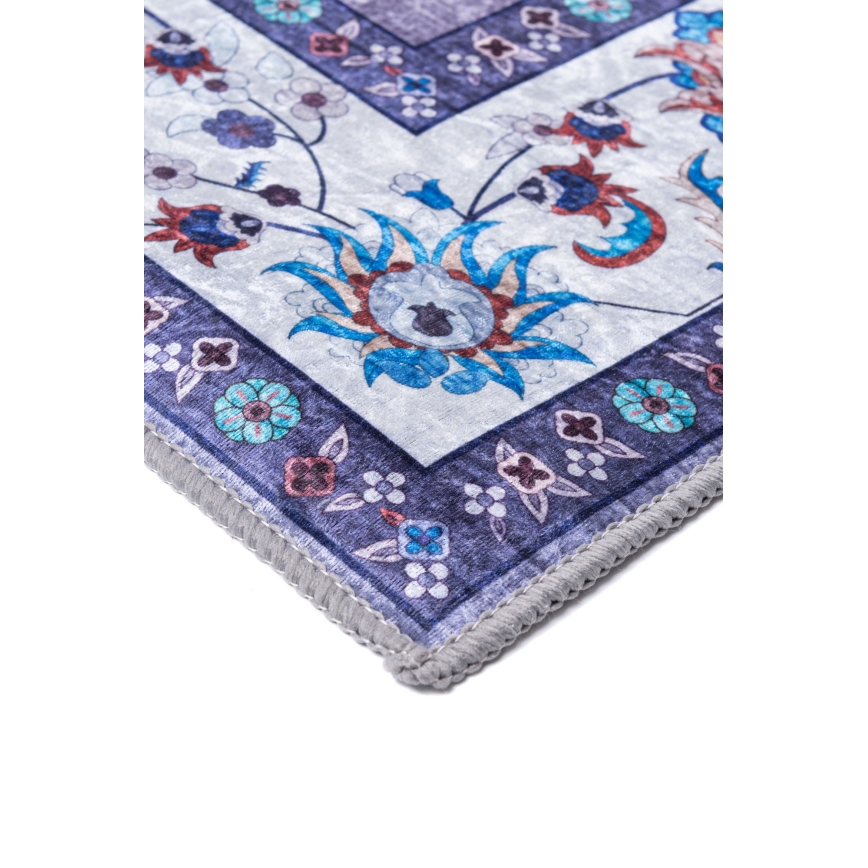 Rutschfester orientalischer Teppich PRINT SHINE 120x170 cm blau