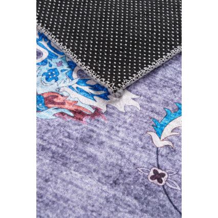 Rutschfester orientalischer Teppich PRINT SHINE 120x170 cm blau