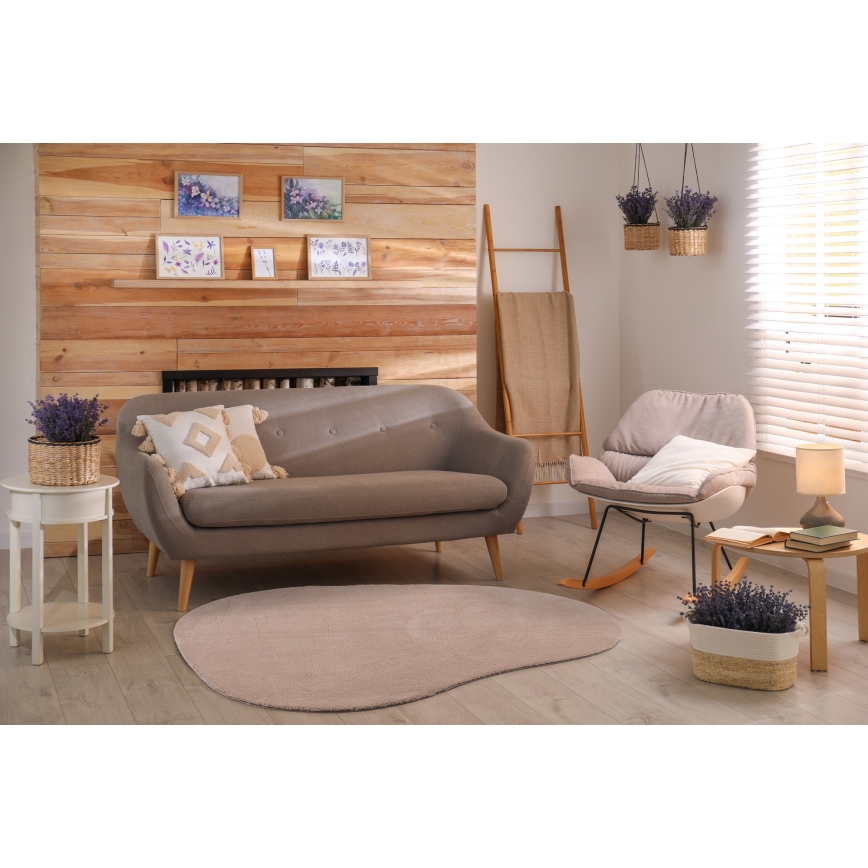 Rutschfester Teppich LOREN 120x170 cm beige