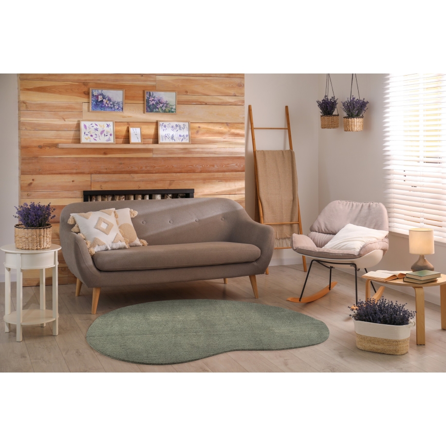 Rutschfester Teppich LOREN 120x170 cm dunkelgrün