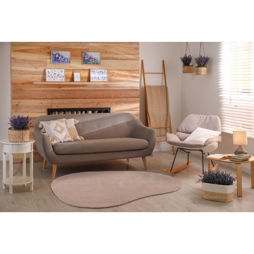 Rutschfester Teppich LOREN 160x230 cm beige