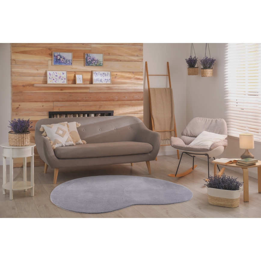 Rutschfester Teppich LOREN 160x230 cm grau