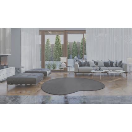 Rutschfester Teppich LOREN 160x230 cm grau