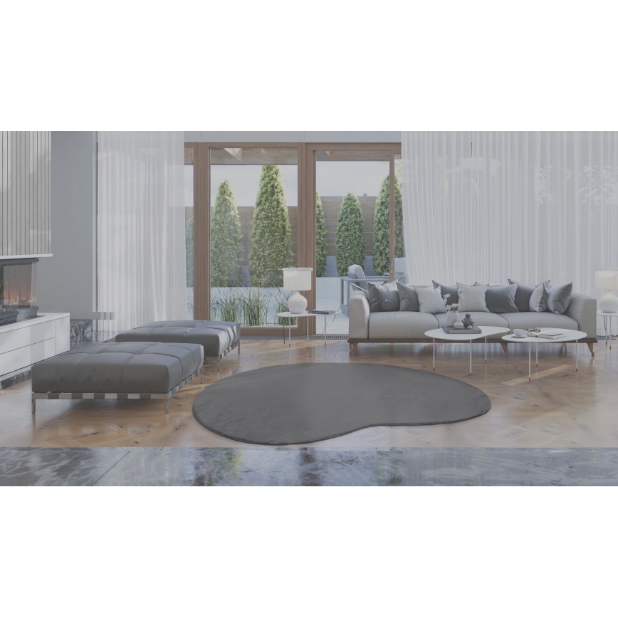 Rutschfester Teppich LOREN 160x230 cm grau
