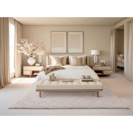 Rutschfester Teppich MODENA NEW 120x160 cm cremefarben