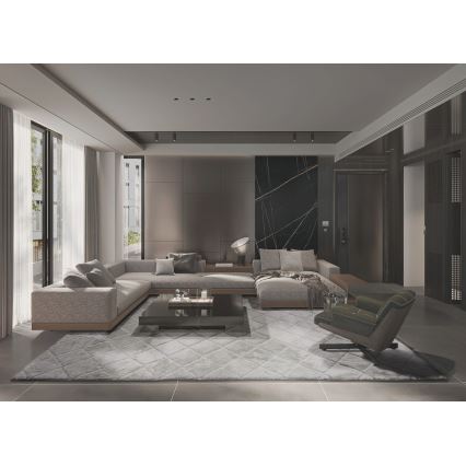 Rutschfester Teppich MODENA NEW 120x160 cm, hellgrau