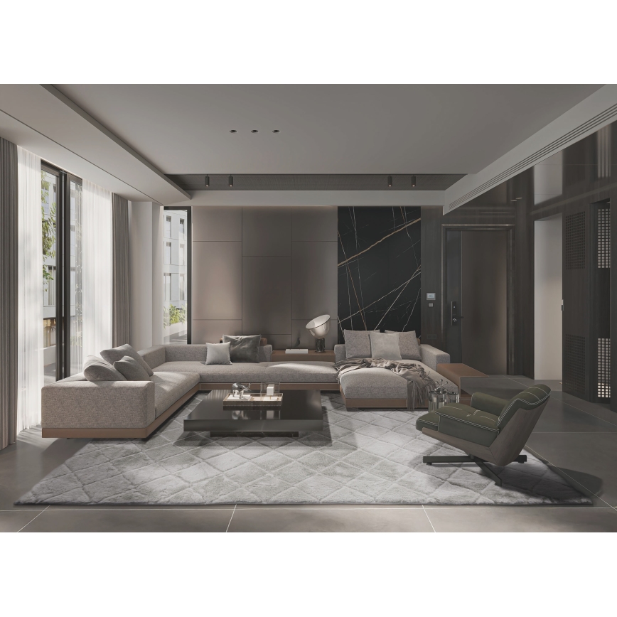 Rutschfester Teppich MODENA NEW 120x160 cm, hellgrau