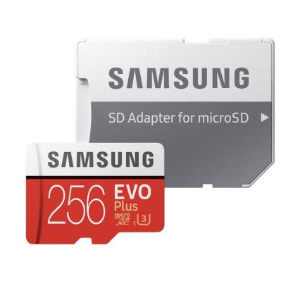 Samsung - MicroSDXC 256GB EVO+ U3 100MB/s + SD-Adapter