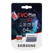 Samsung - MicroSDXC 64GB EVO+ U1 100MB/s + SD-Adapter