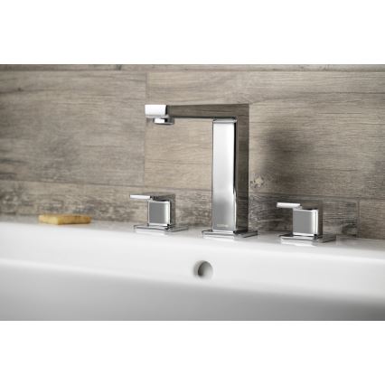 Sapho - 3-Loch-Waschtischarmatur TURSI Hochglanz-Chrom