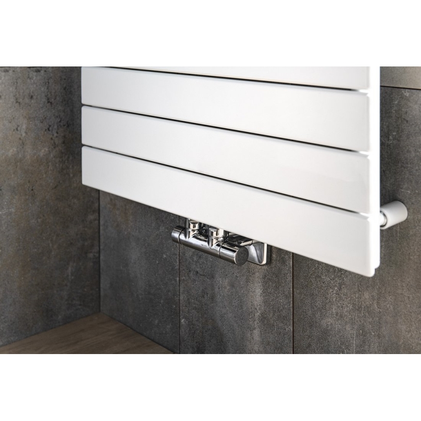 Sapho - Anschlusssatz mit Ventilen für Zentralanschluss TWIN, glänzender Chrom