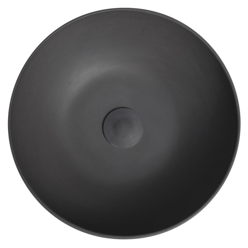 Sapho - Aufsatz-Waschbecken FORMIGO Ø 39 cm Beton/Anthrazit