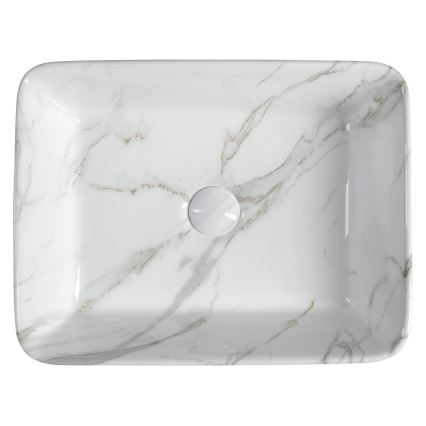 Sapho - Aufsatzwaschbecken DALMA 47,5 x 37,5 cm, Keramik/Carrara