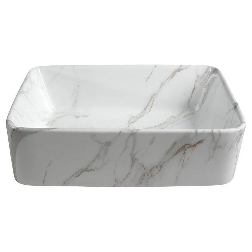Sapho - Aufsatzwaschbecken DALMA 47,5 x 37,5 cm, Keramik/Carrara