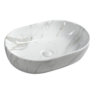 Sapho - Aufsatzwaschbecken DALMA 59x42 cm Keramik/Carrara