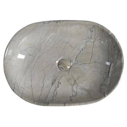 Sapho - Aufsatzwaschbecken DALMA 59x42 cm Keramik/Grau