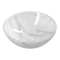 Sapho - Aufsatzwaschbecken DALMA Ø 42 cm Keramik/Carrara/weiß