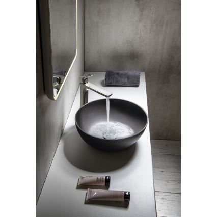 Sapho - Aufsatzwaschbecken FORMIGO Ø 39 cm Beton/Anthrazit