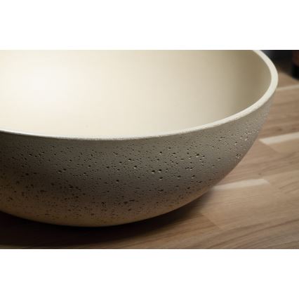 Sapho - Aufsatzwaschbecken FORMIGO Ø 39 cm Beton/Beige