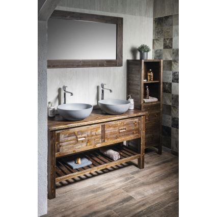 Sapho - Aufsatzwaschbecken FORMIGO Ø 39 cm Beton/mattgrau