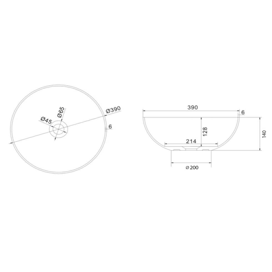 Sapho - Aufsatzwaschbecken FORMIGO Ø 39 cm Beton/rosa