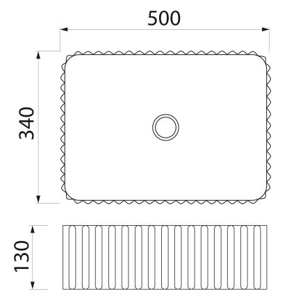 Sapho - Aufsatzwaschbecken PICOBELLO 50x34 cm Keramik/weiß