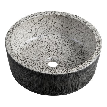 Sapho - Aufsatzwaschbecken PRIORI Ø 41 cm weiß/grau