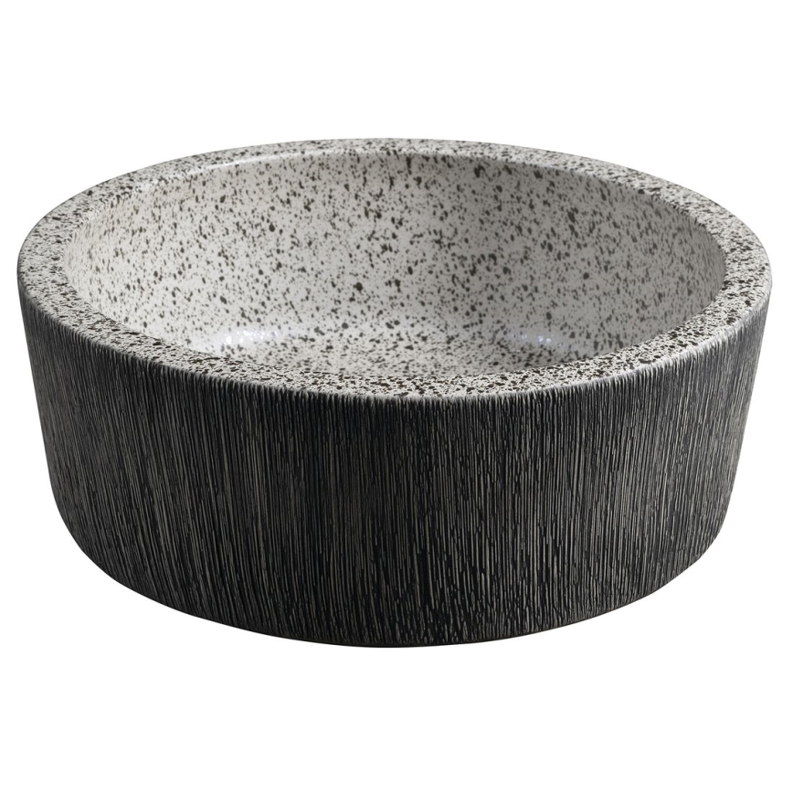 Sapho - Aufsatzwaschbecken PRIORI Ø 41 cm weiß/grau