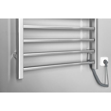 Sapho - Elektrischer Handtuchheizkörper ESKINADO, 130 W, 150 x 60 cm, Edelstahl / glänzender Chrom
