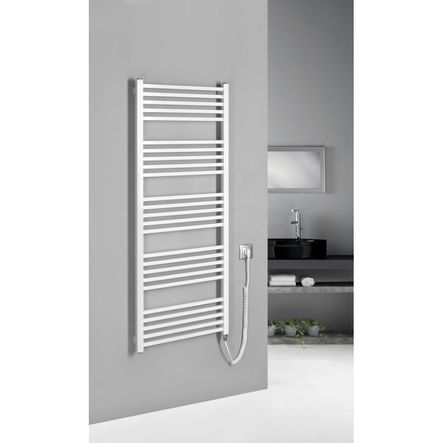 Sapho - Elektrischer Handtuchheizkörper METRO-E 500W 134x50 cm weiß