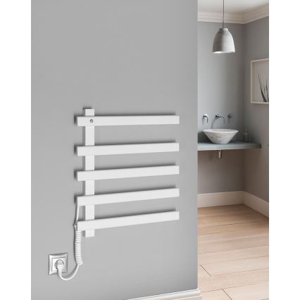 Sapho - Elektrischer Handtuchwärmer ELCOR 63W 52x48 cm mattweiß