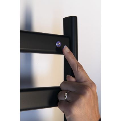 Sapho - Elektrischer Handtuchwärmer ELIAS 105 W 73 x 49 cm matt schwarz