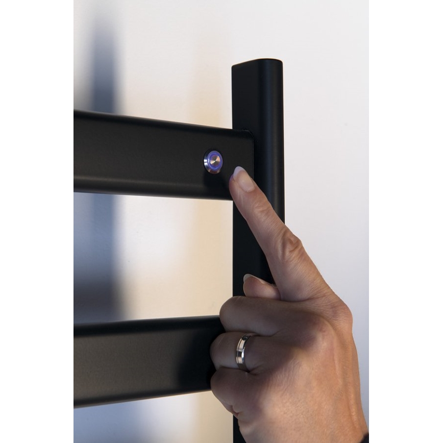 Sapho - Elektrischer Handtuchwärmer ELIAS 105 W 73 x 49 cm matt schwarz