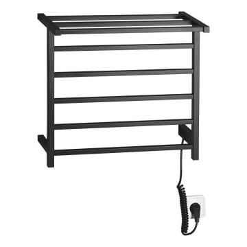 Sapho - Elektrischer Handtuchwärmer ELZOR 60W/230V 47x50 cm matt schwarz