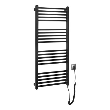 Sapho - Elektrischer Handtuchwärmer METRO-E, 400 W, 106 × 50 cm, matt schwarz