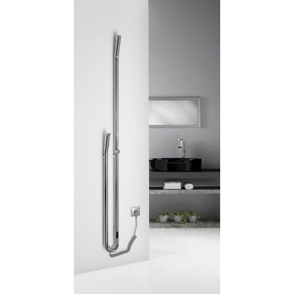 Sapho - Elektrischer Handtuchheizkörper mit Timer DUOPASSO 45W 170x12 cm polierter Chrom