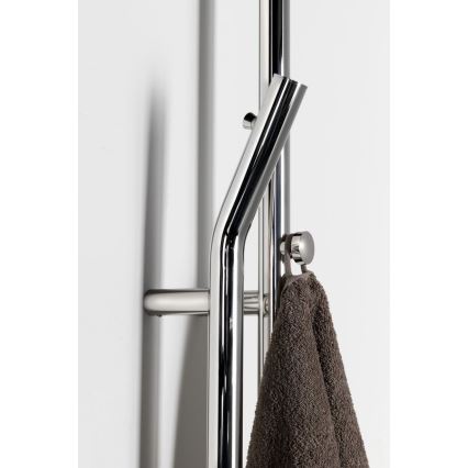 Sapho - Elektrischer Handtuchheizkörper mit Timer DUOPASSO 45W 170x12 cm polierter Chrom