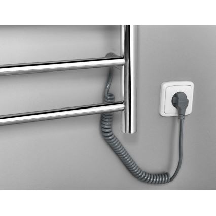 Sapho - Elektrischer Handtuchwärmer REDONDO 130W/230V 150 cm glänzender Chrom rechts rund