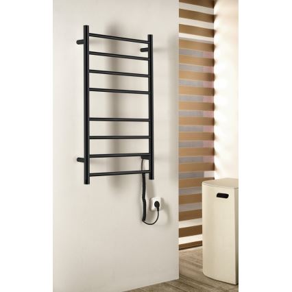 Sapho - Elektrischer Handtuchwärmer REDONDO 75W 90x50 cm matt schwarz