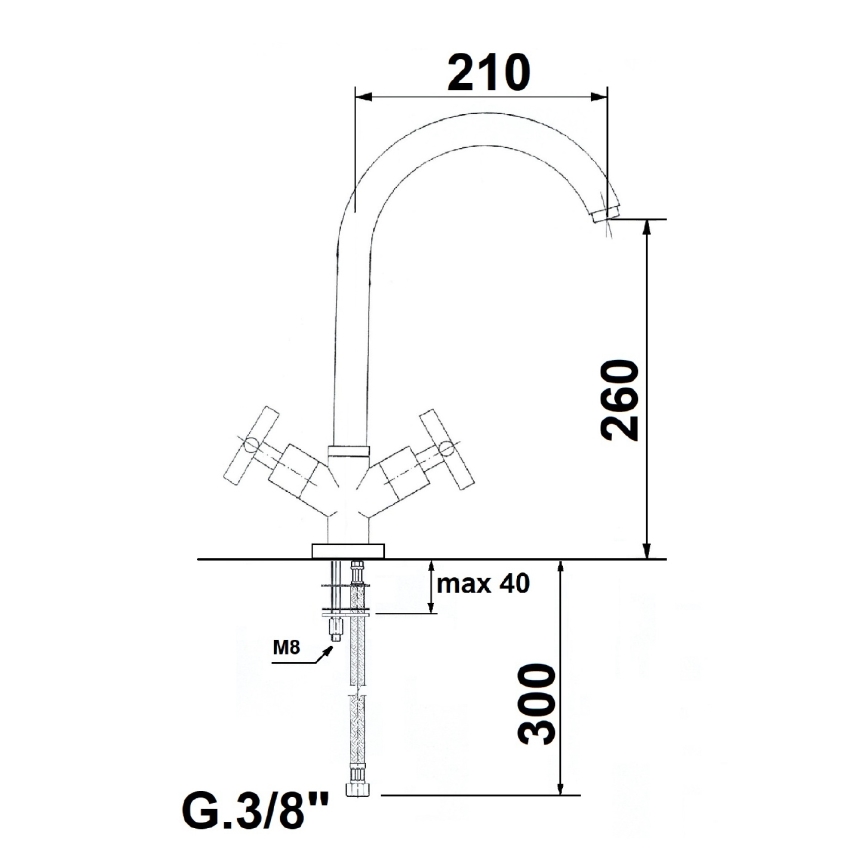 Sapho - Küchenarmatur AXIA, Hochglanz-Chrom