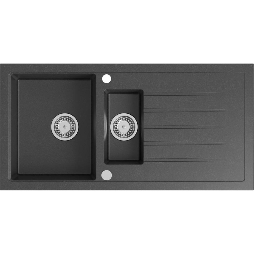Sapho - Küchenspüle 100x50 cm Granit/schwarz