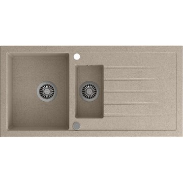 Sapho - Küchenspüle 48x96 cm Granit/beige
