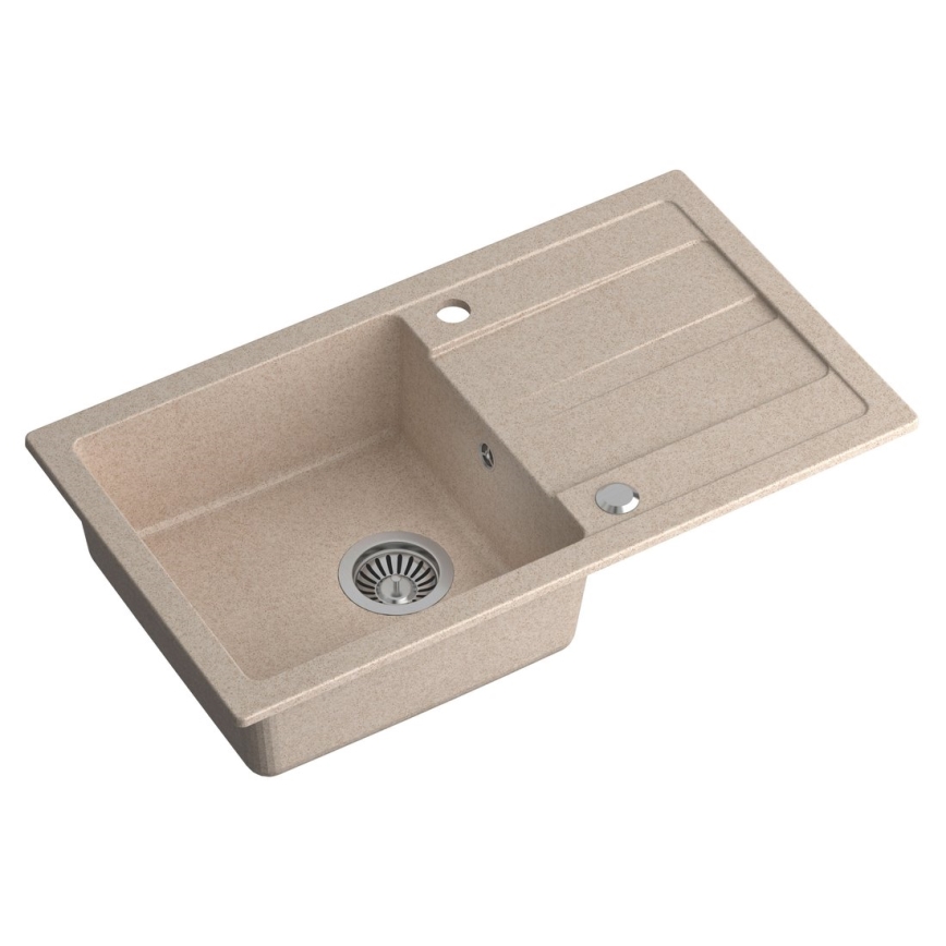 Sapho - Küchenspüle 77x44 cm Granit/beige