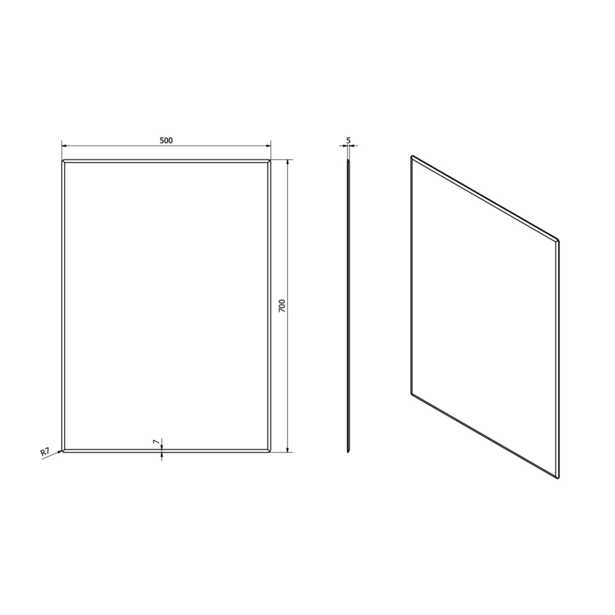 Sapho - Spiegel ACCORD 50x70 cm klar