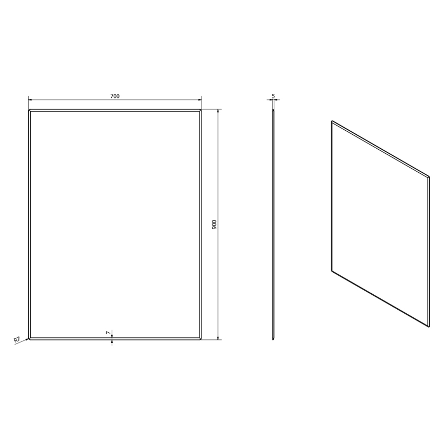 Sapho - Spiegel ACCORD 70x90 cm
