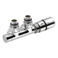 Sapho - Thermostat-Anschlussset für Zentralanschluss TWIN rechts / glänzender Chrom