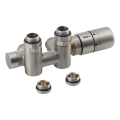 Sapho - Thermostatische Anschlussgarnitur für Mittelanschluss TWIN COMBI rechts/mattierter Edelstahl